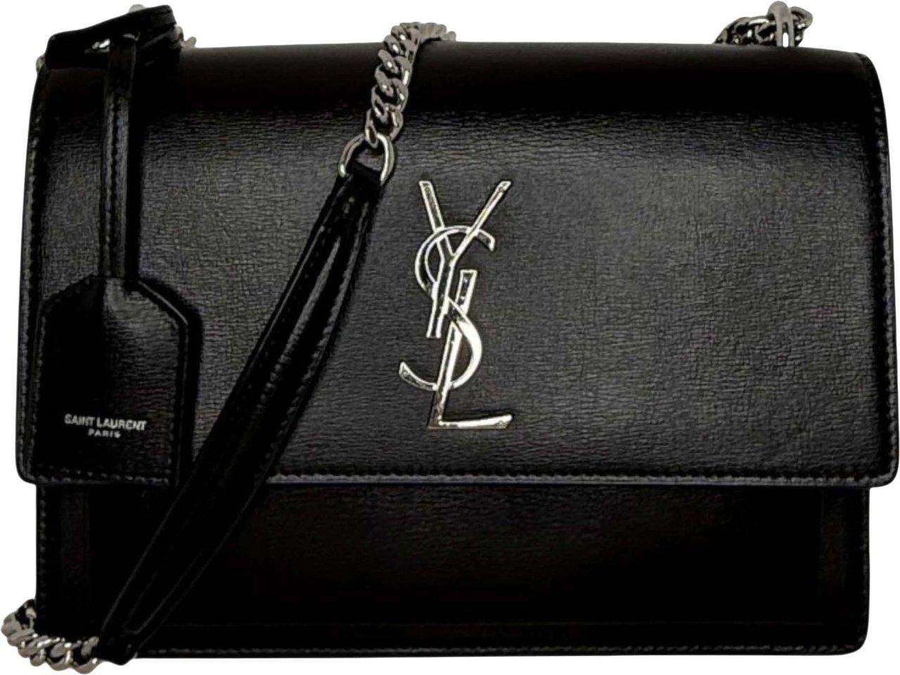 Saint Laurent Sunset Medium Leder schwarz / sehr gut Zwart