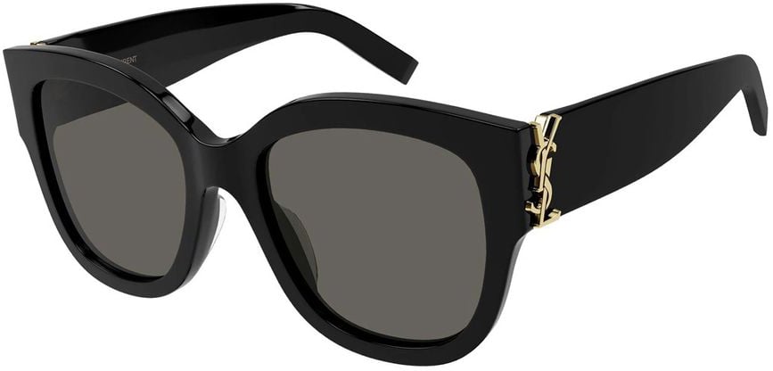 Saint Laurent Sl M95/F Linea Monogram Square Acetate Sunglasses Zwart