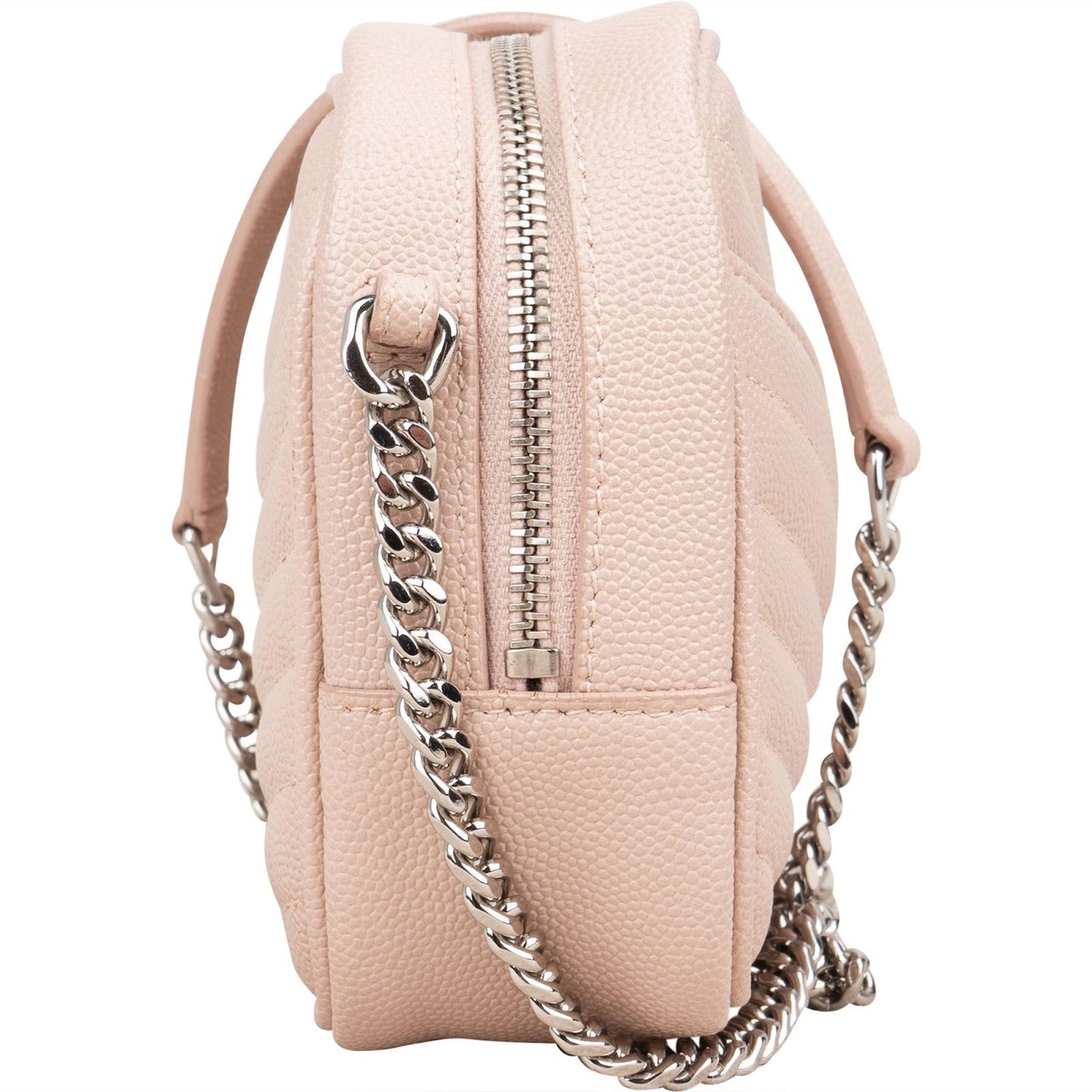 Saint Laurent Saint Laurent Quilted Grained Leather Lou Camera Crossbody Bag Rood