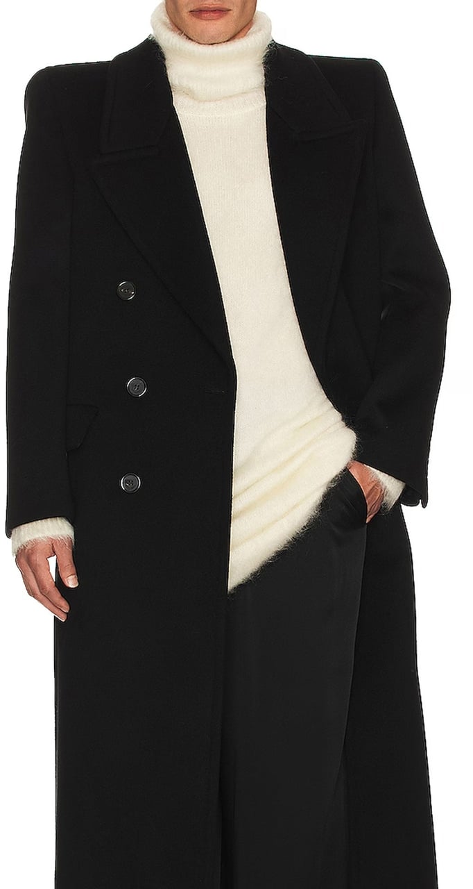 Saint Laurent Saint Laurent Extra Long Mohair Sweater Wit