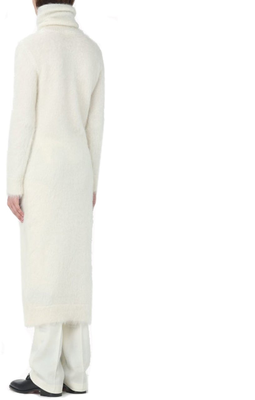 Saint Laurent Saint Laurent Extra Long Mohair Sweater Wit