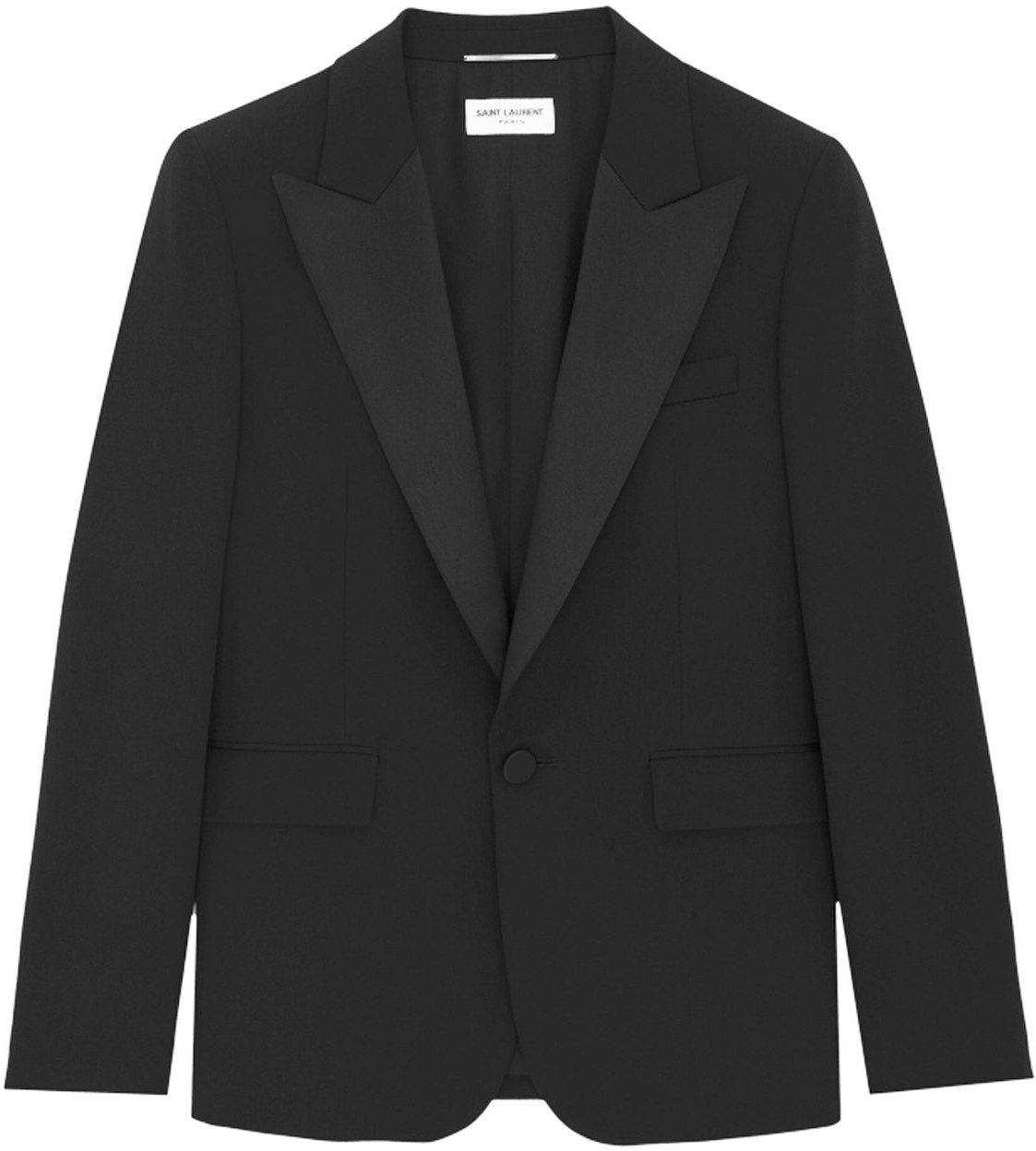 Saint Laurent Saint Laurent Grain De Poudre Smoking Jacket Zwart