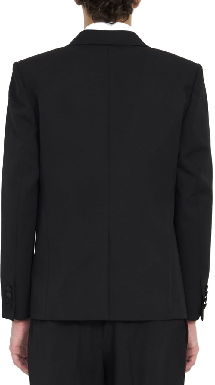 Saint Laurent Saint Laurent Grain De Poudre Smoking Jacket Zwart