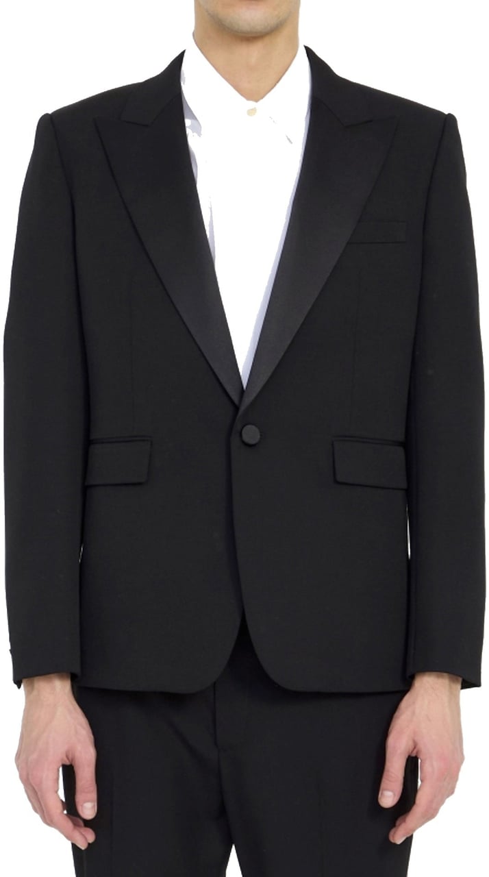 Saint Laurent Saint Laurent Grain De Poudre Smoking Jacket Zwart