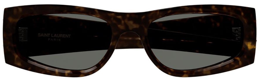 Saint Laurent Sl M140 Linea Monogram Cat-Eye Havana Acetate Sunglasses Zwart