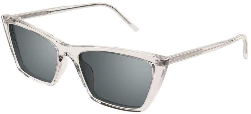 Saint Laurent Sl 737 Mica Thin Linea Sl Logo Refined Cat-Eye Sunglasses Grijs