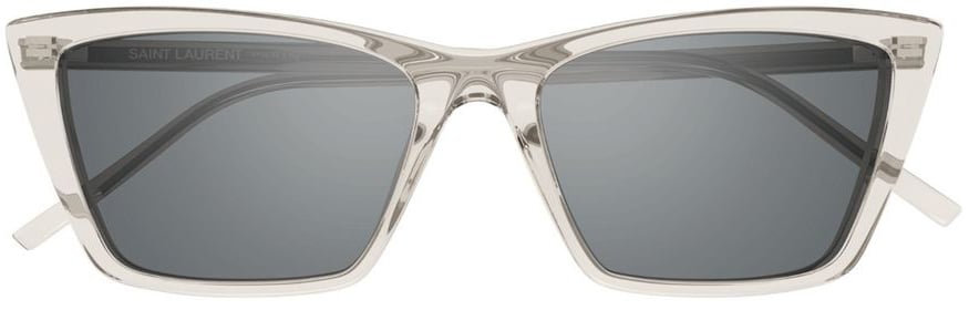 Saint Laurent Sl 737 Mica Thin Linea Sl Logo Refined Cat-Eye Sunglasses Grijs
