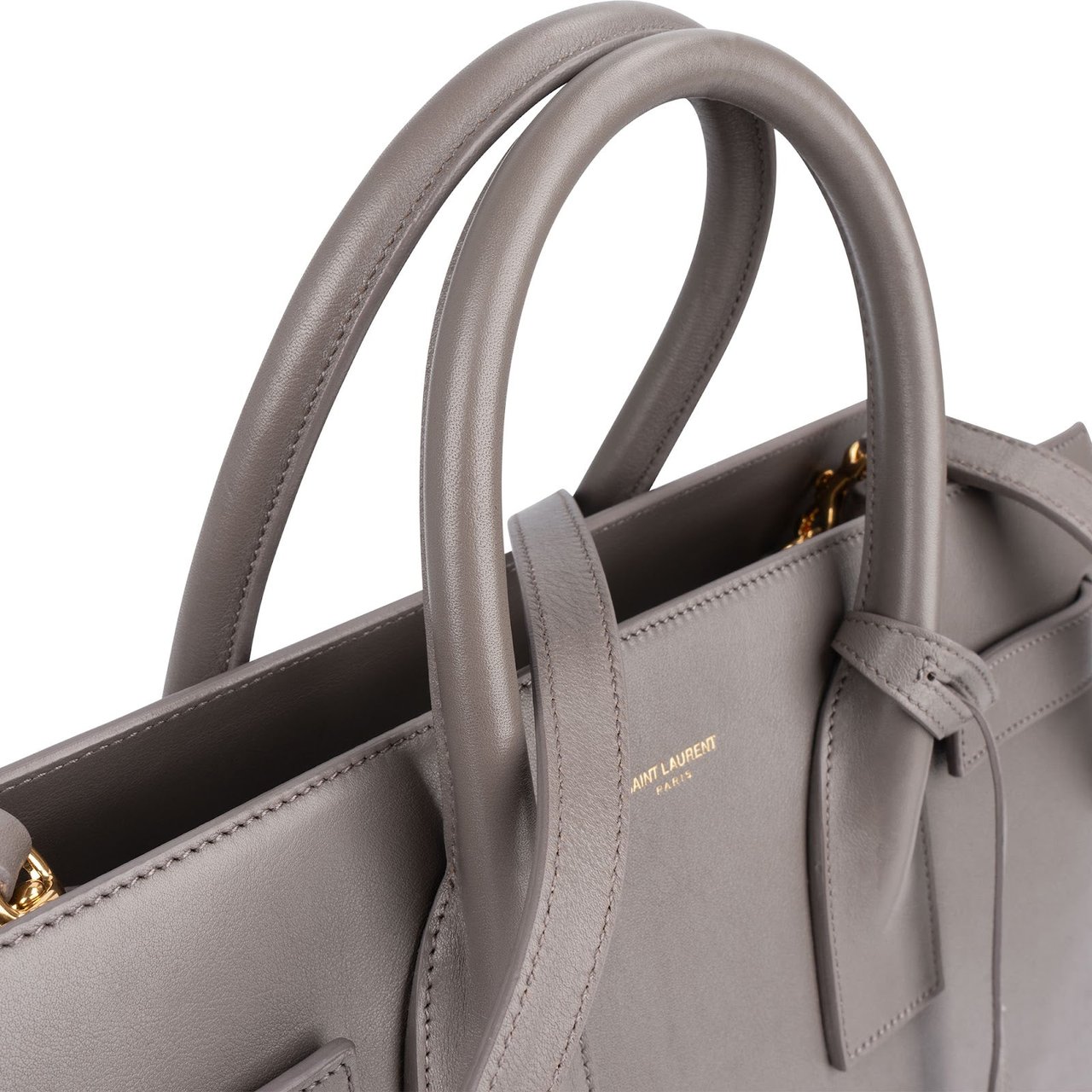 Saint Laurent Saint Laurent Smooth Leather Small Sac de Jour Handbag Donkergrijs