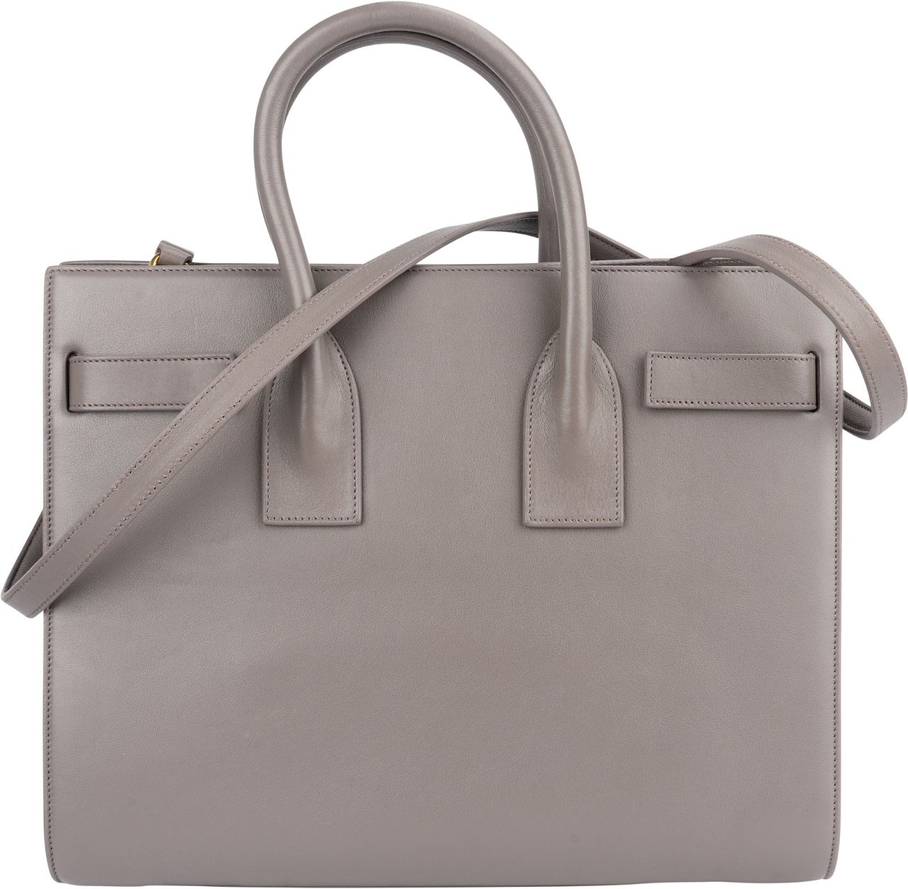 Saint Laurent Saint Laurent Smooth Leather Small Sac de Jour Handbag Donkergrijs