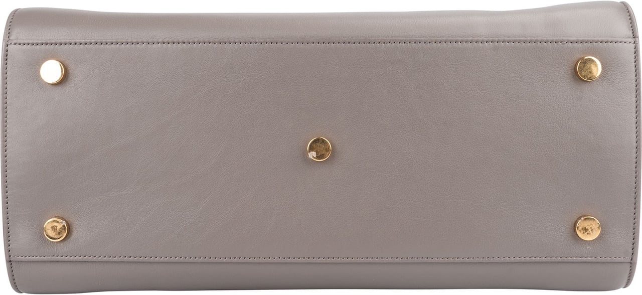 Saint Laurent Saint Laurent Smooth Leather Small Sac de Jour Handbag Donkergrijs