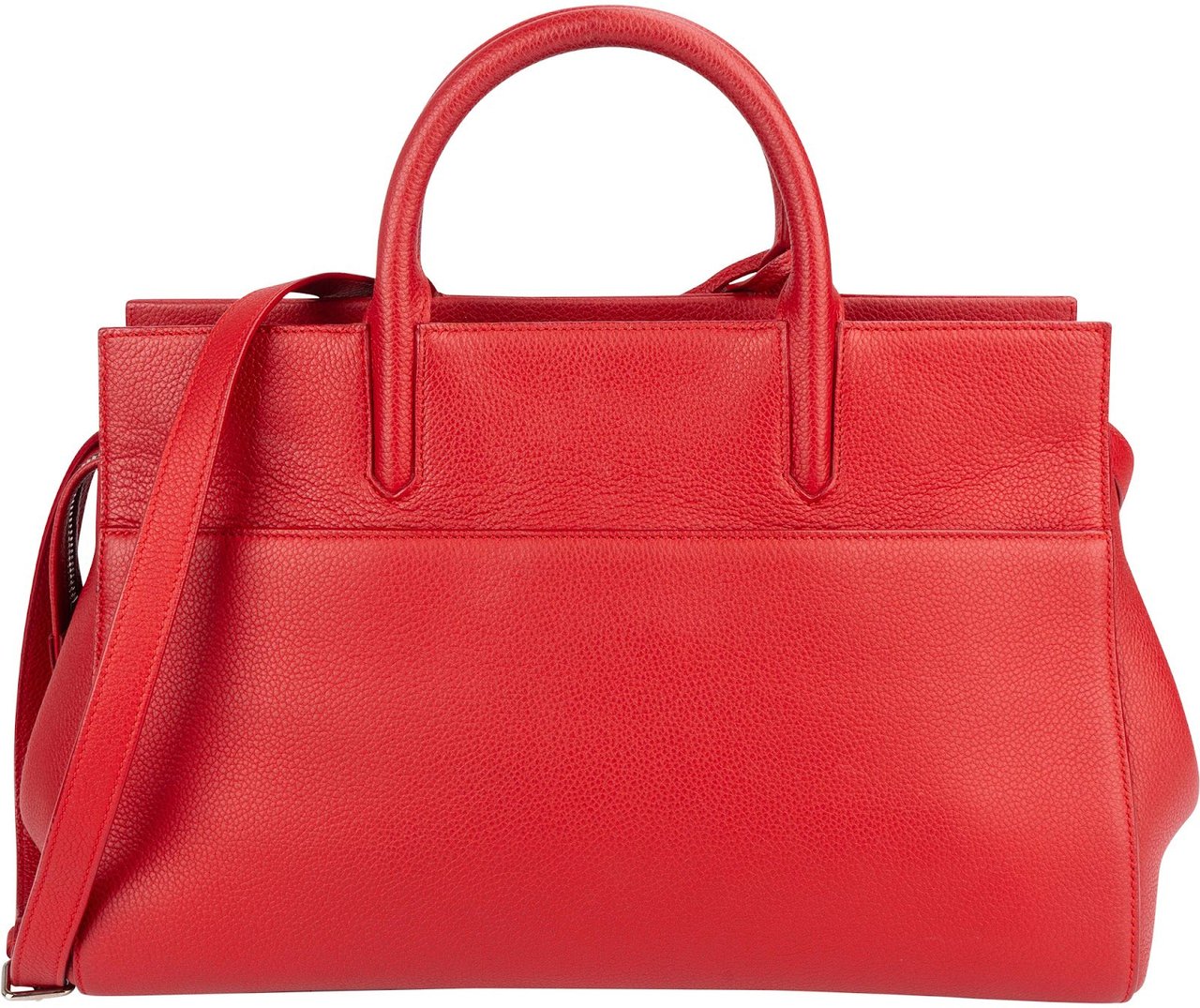 Saint Laurent Saint Laurent Grained Leather Rive Gauche Handbag Rood