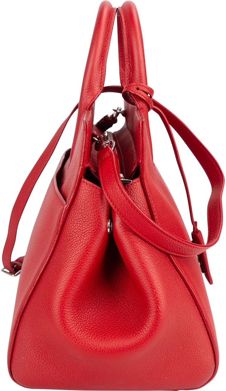 Saint Laurent Saint Laurent Grained Leather Rive Gauche Handbag Rood