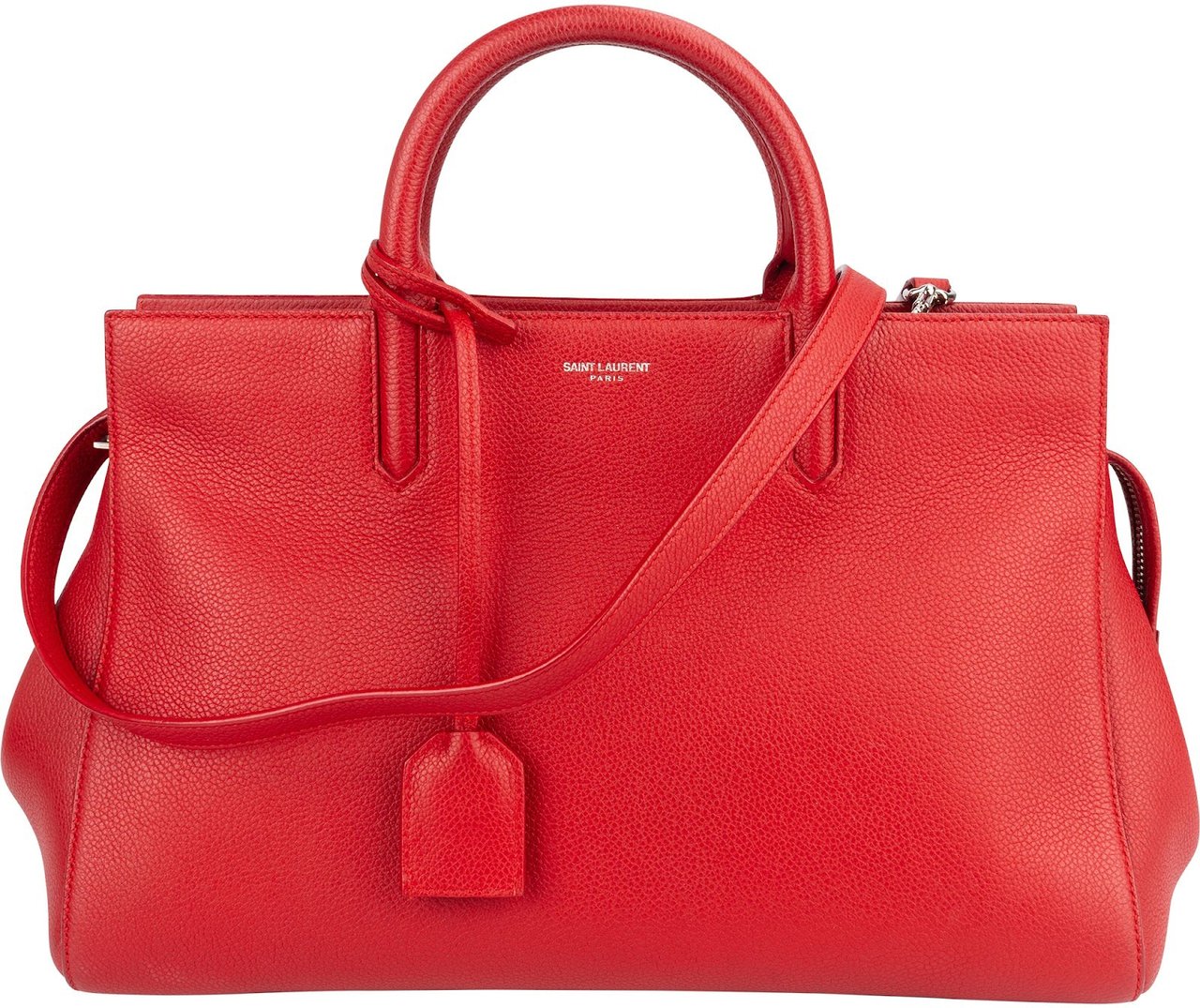 Saint Laurent Saint Laurent Grained Leather Rive Gauche Handbag Rood