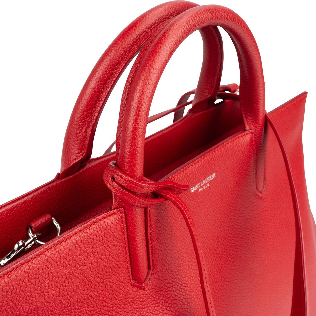Saint Laurent Saint Laurent Grained Leather Rive Gauche Handbag Rood