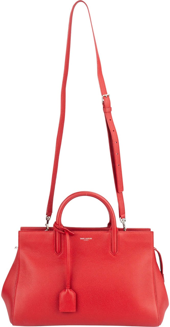 Saint Laurent Saint Laurent Grained Leather Rive Gauche Handbag Rood