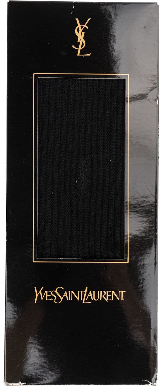 Saint Laurent Yves Saint Laurent Classic Emblem Vintage Socks (39-40) Zwart