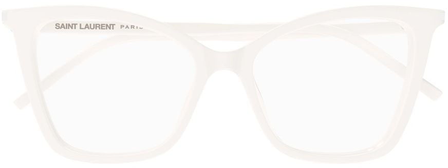 Saint Laurent Sl 386 Linea Corner Angle Refined Cat-Eye Optical Frame Wit