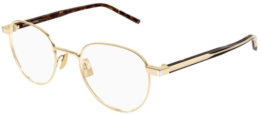 Saint Laurent Sl 781 Linea Corner Angle Optical Frame In Gold-Tone Metal Wit