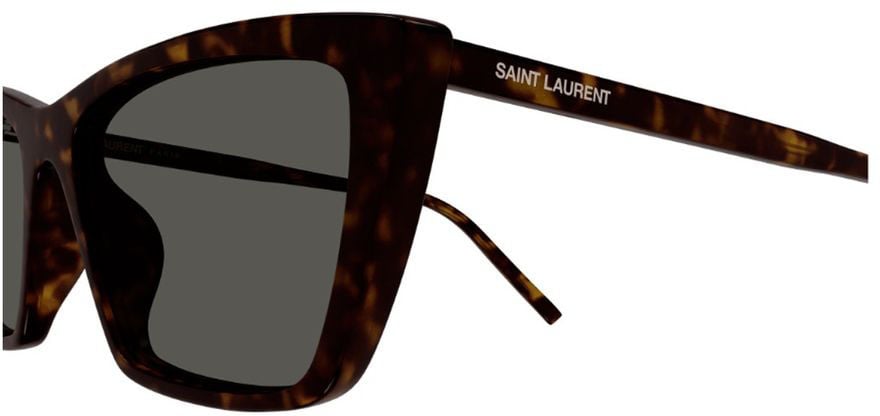 Saint Laurent Sl 737 Mica Thin Linea Sl Logo Slim Cat Eye Sunglasses Grijs