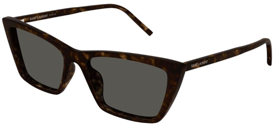 Saint Laurent Sl 737 Mica Thin Linea Sl Logo Slim Cat Eye Sunglasses Grijs