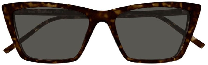 Saint Laurent Sl 737 Mica Thin Linea Sl Logo Slim Cat Eye Sunglasses Grijs
