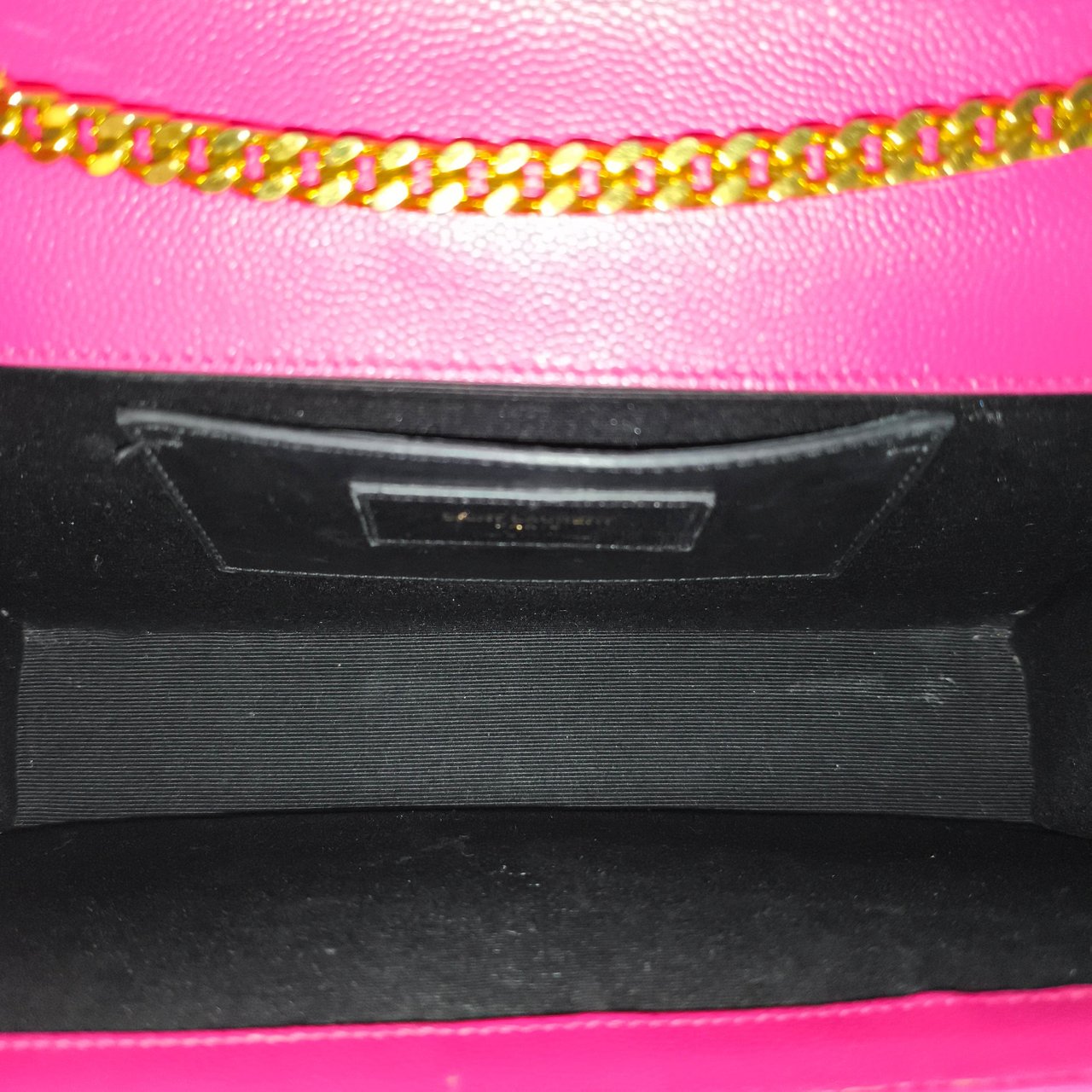 Saint Laurent Saint Laurent Grain De Poudre Leather Kate Chain Crossbody Bag Rood