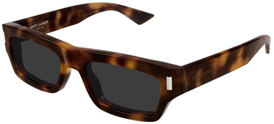 Saint Laurent Sl 837 Linea Corner Angle Rectangular Acetate Sunglasses Zwart