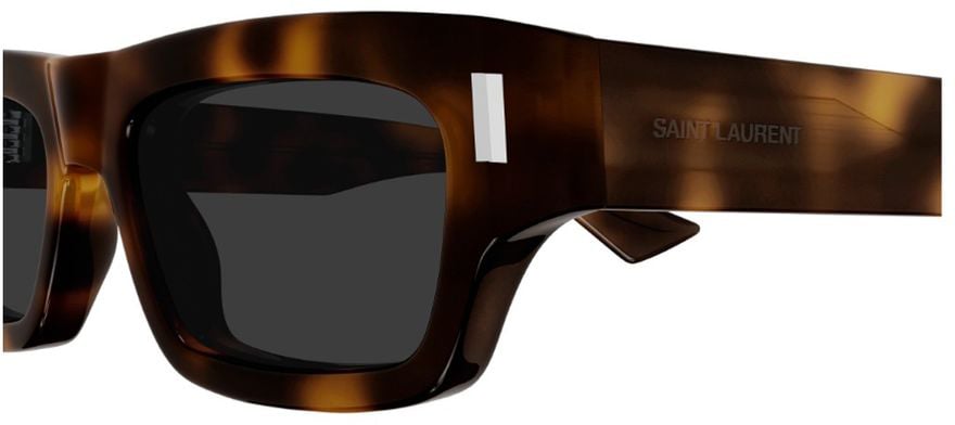 Saint Laurent Sl 837 Linea Corner Angle Rectangular Acetate Sunglasses Zwart