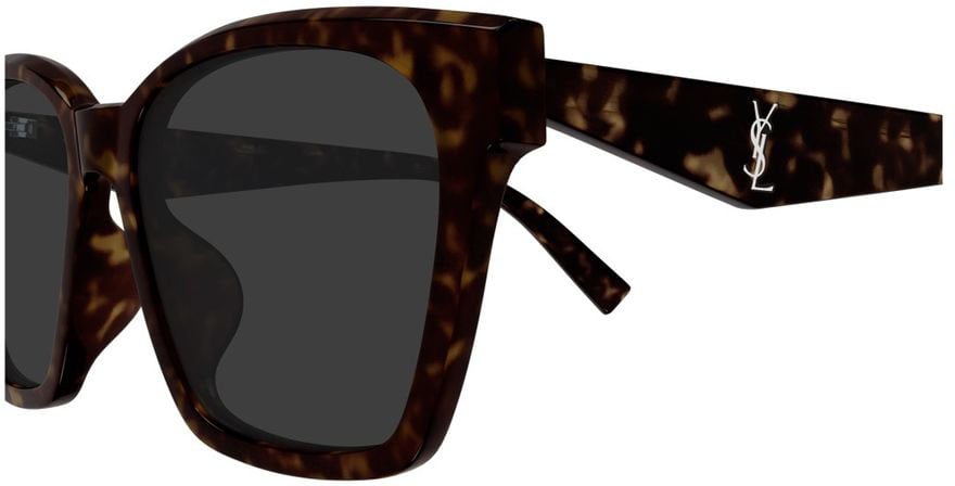 Saint Laurent Havana Linea Monogram Recycled Acetate Cat-Eye Sunglasses Zwart