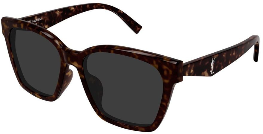 Saint Laurent Havana Linea Monogram Recycled Acetate Cat-Eye Sunglasses Zwart