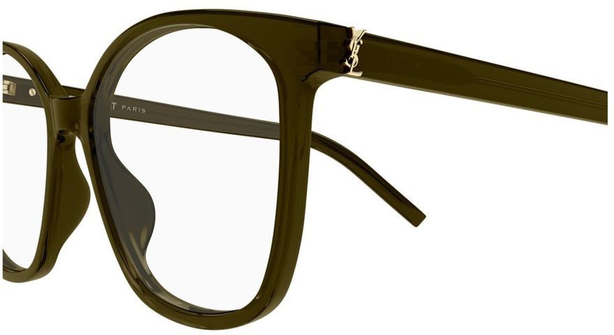 Saint Laurent Brown Monogram Acetate Square Sunglasses Wit