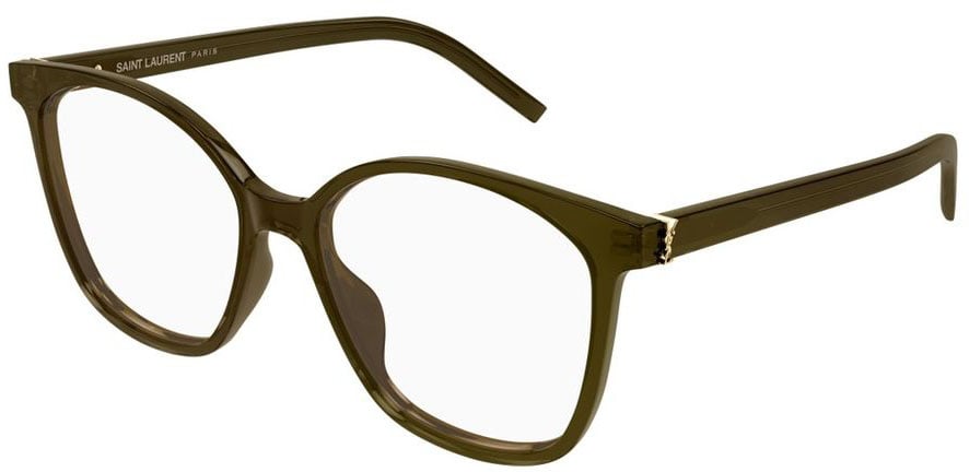 Saint Laurent Brown Monogram Acetate Square Sunglasses Wit