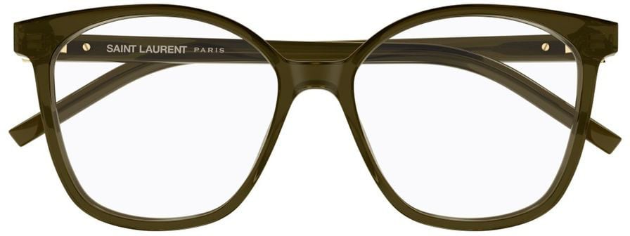 Saint Laurent Brown Monogram Acetate Square Sunglasses Wit