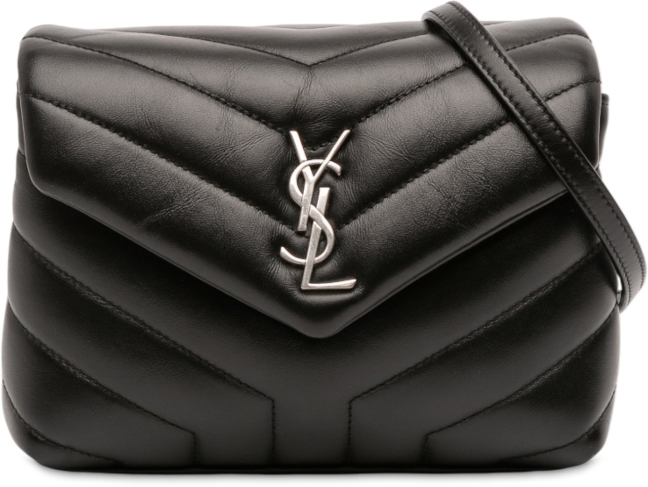 Saint Laurent Toy Leather Monogram LouLou Crossbody Zwart