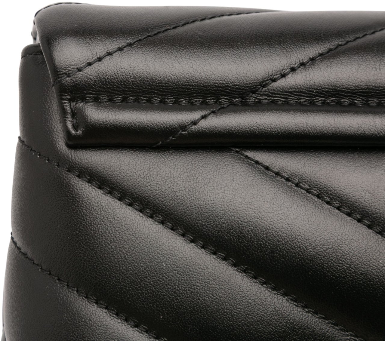 Saint Laurent Toy Leather Monogram LouLou Crossbody Zwart