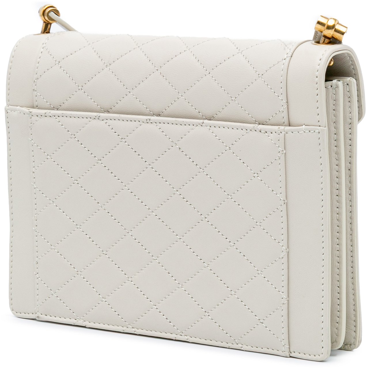 Saint Laurent Mini Quilted Lambskin Monogram Gaby Crossbody Wit