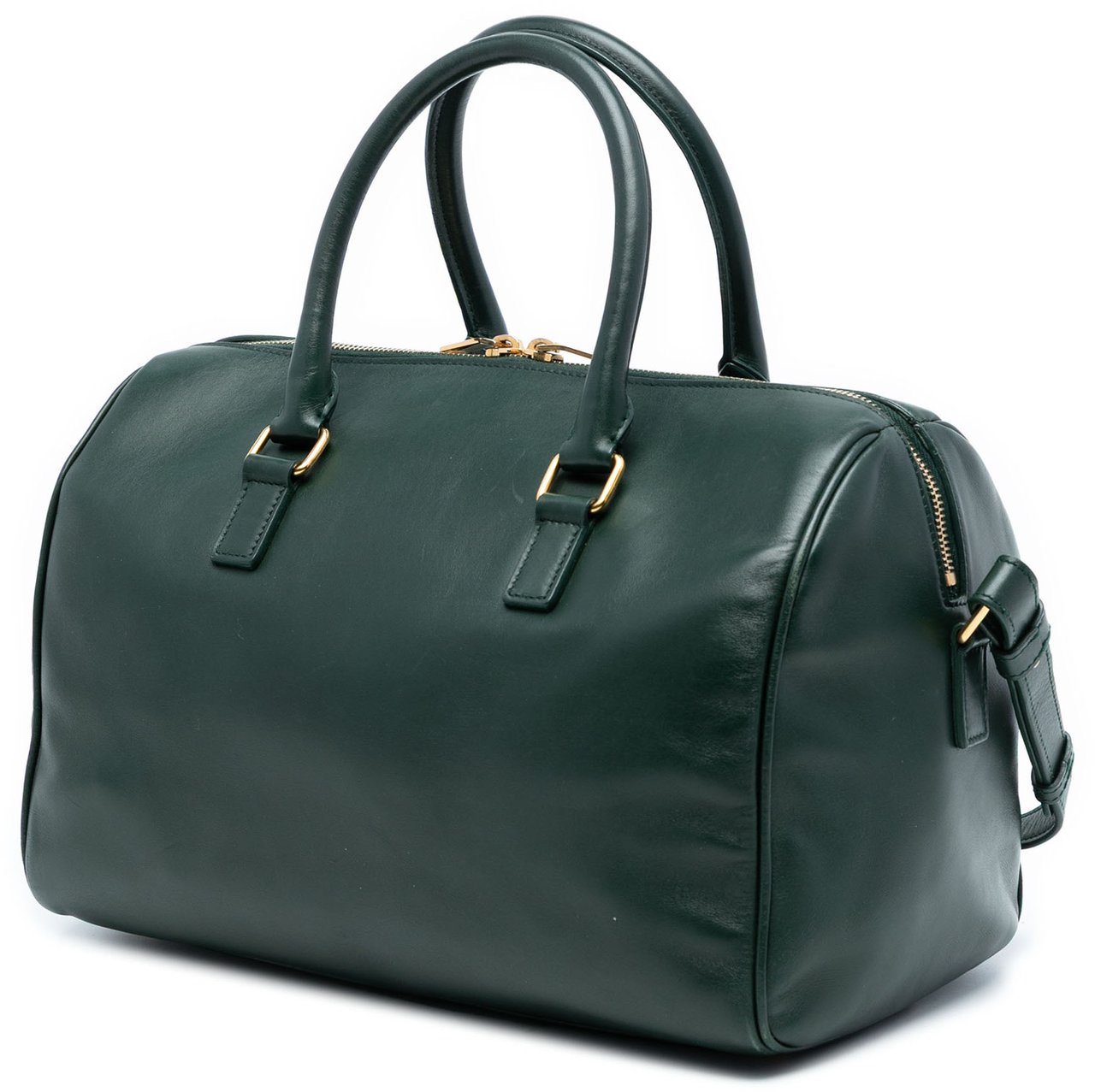 Saint Laurent Leather Classic Duffle 6 Satchel Groen