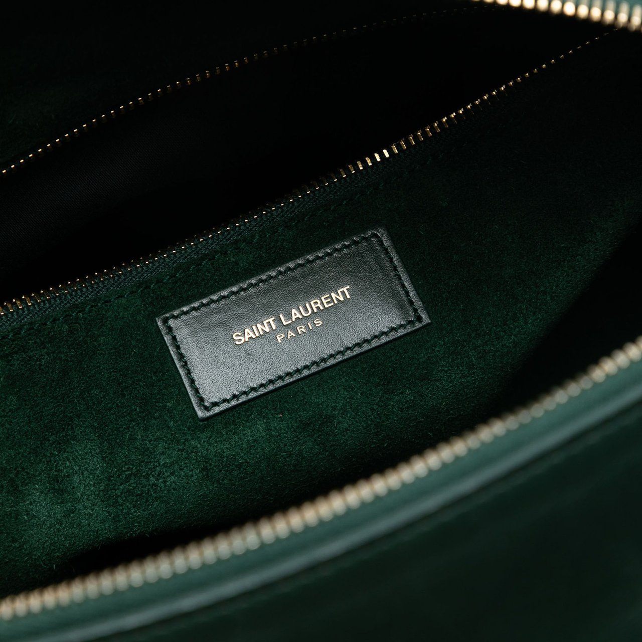 Saint Laurent Leather Classic Duffle 6 Satchel Groen