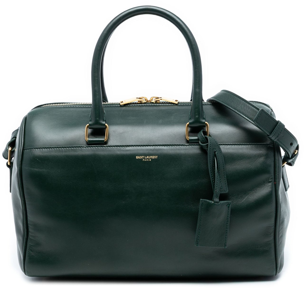 Saint Laurent Leather Classic Duffle 6 Satchel Groen