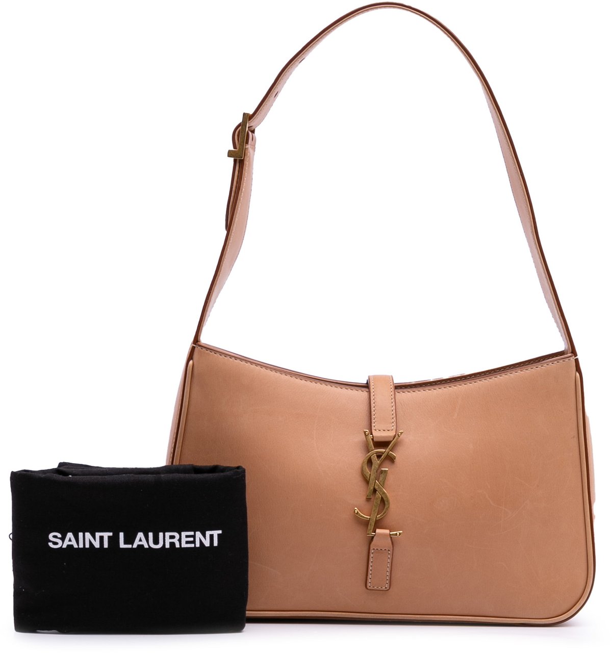 Saint Laurent Smooth Calfskin Le 5 a 7 Shoulder Bag Bruin