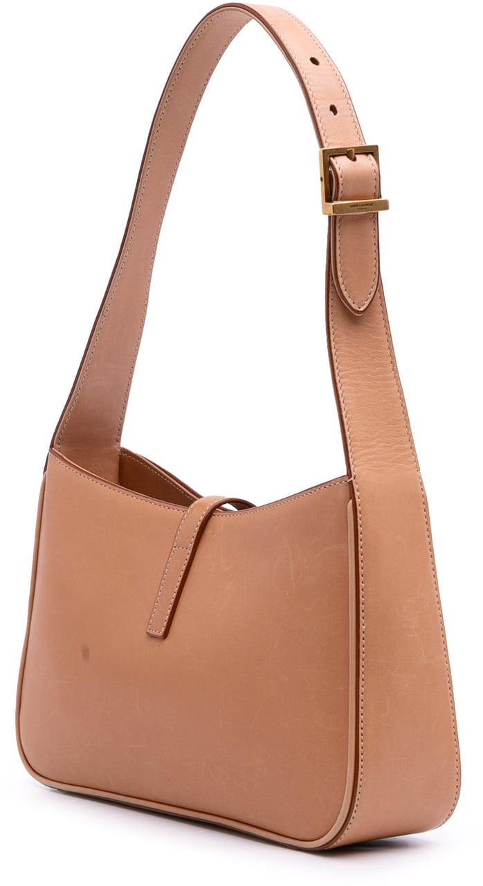 Saint Laurent Smooth Calfskin Le 5 a 7 Shoulder Bag Bruin