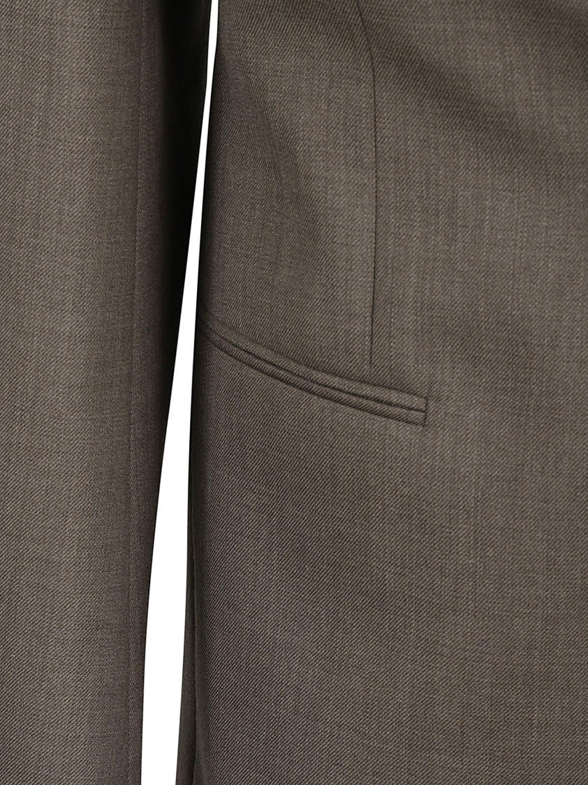 Saint Laurent Tailored Wool Jacket With Design Grijs