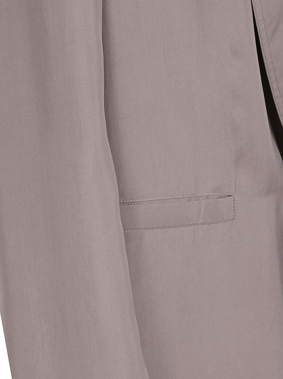 Saint Laurent Silk Jacket with Notched Lapels and Three Pockets Grijs