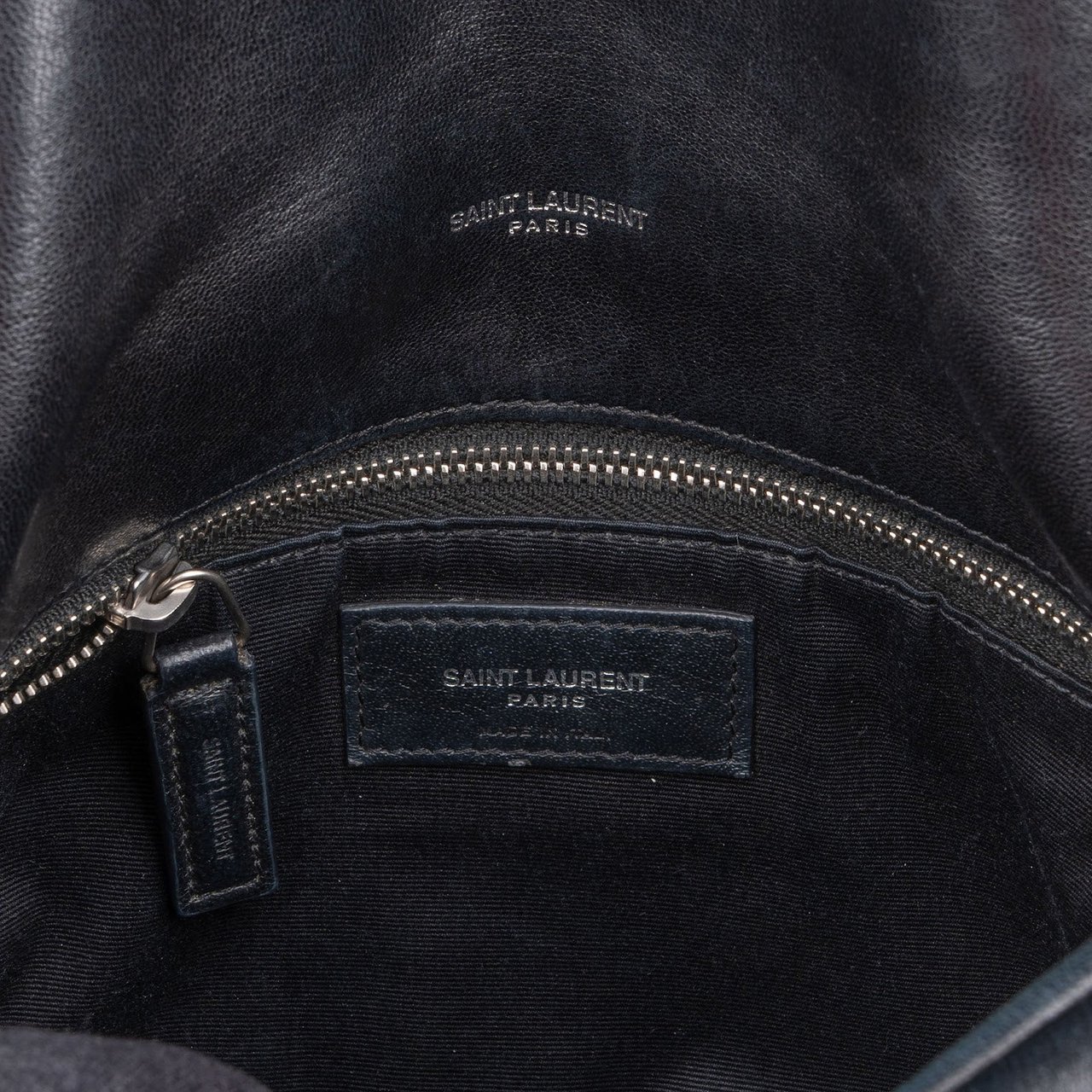 Saint Laurent Quilted Leather Loulou Puffer Crossbody Bag Zwart