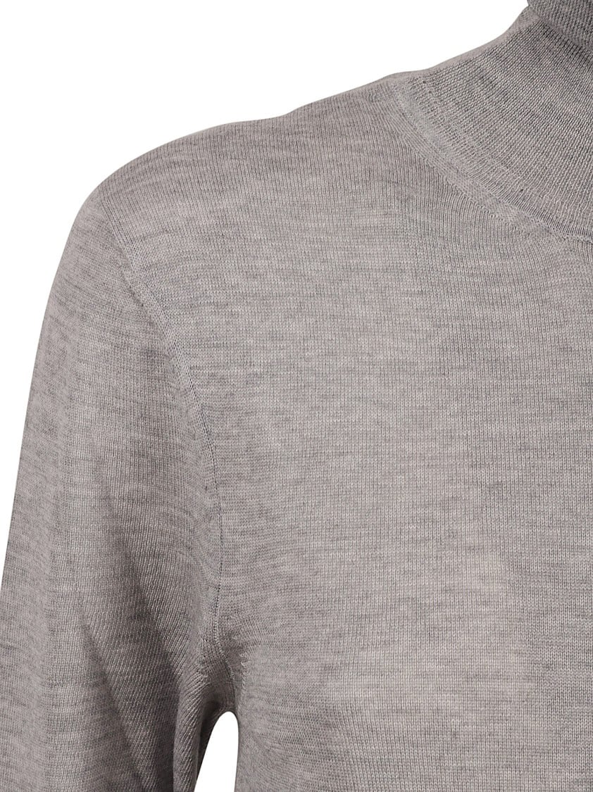 Saint Laurent Classic Turtleneck Sweater In Luxurious Grey Wool Grijs
