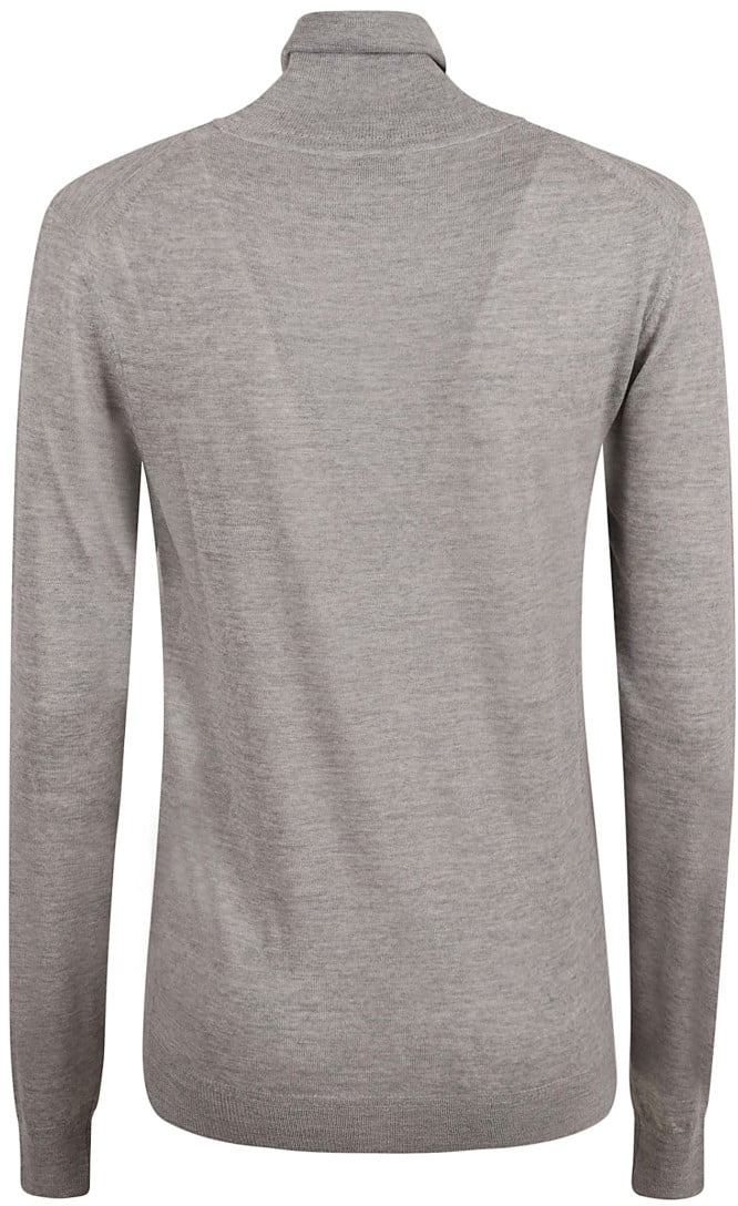 Saint Laurent Classic Turtleneck Sweater In Luxurious Grey Wool Grijs
