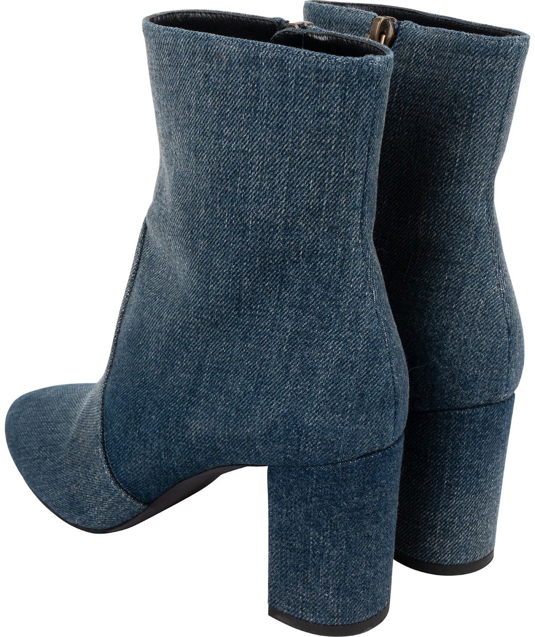 Saint Laurent Saint Laurent Blue Denim Ankle Boots (37) Blauw