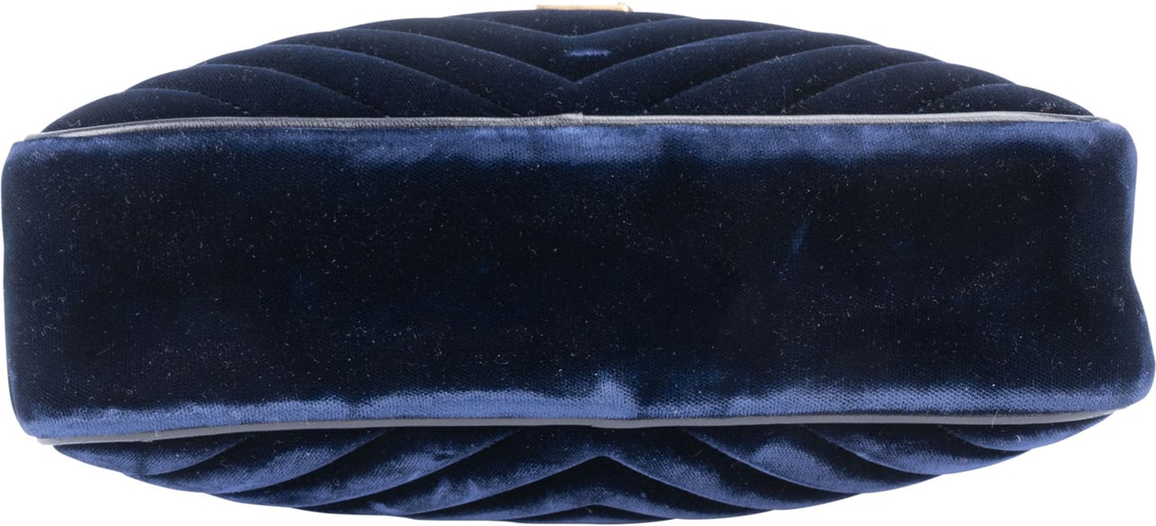 Saint Laurent Saint Laurent Blue Satin Lou Crossbody Bag Blauw