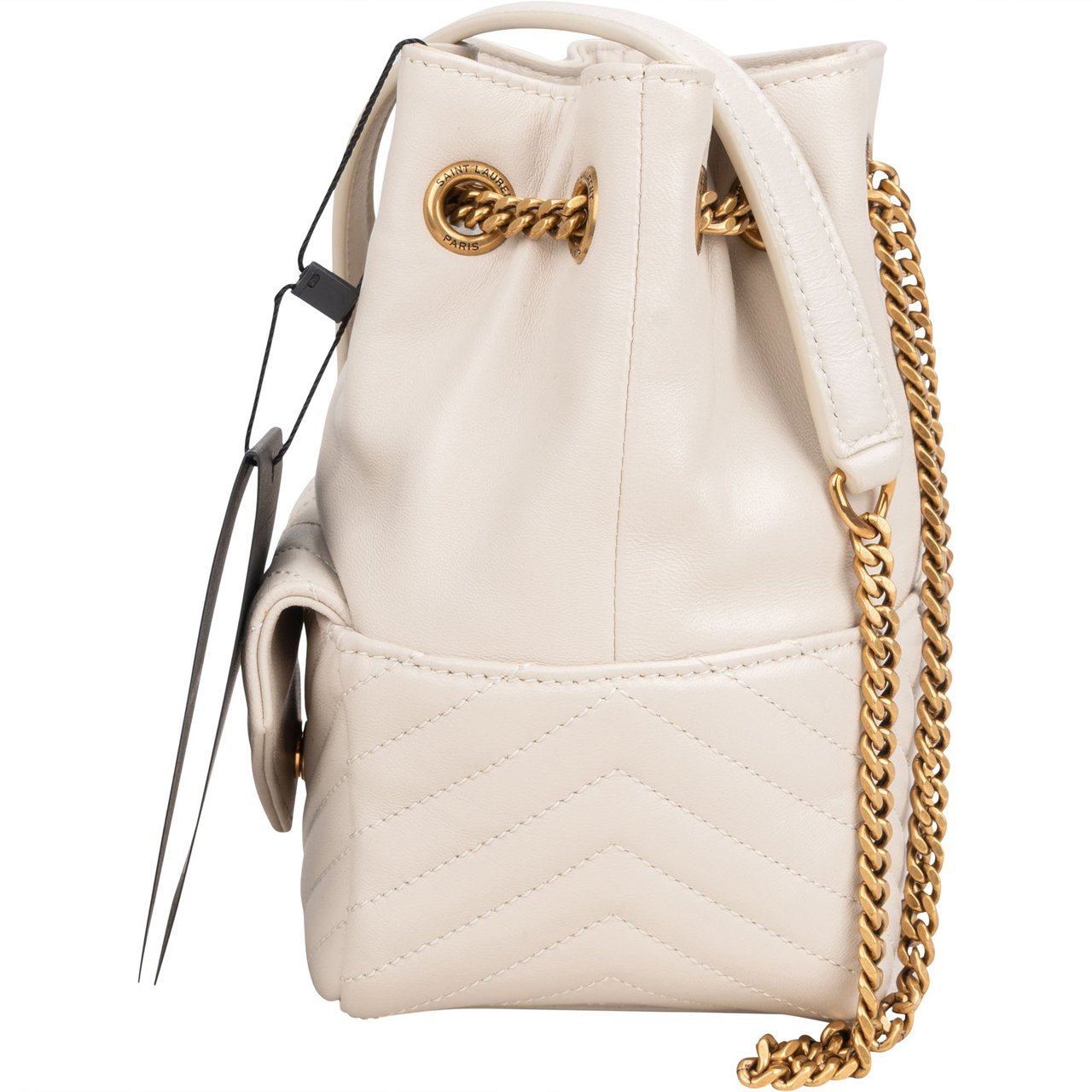 Saint Laurent Saint Laurent Chevron Leather Joe Crossbody Bucket Bag Divers