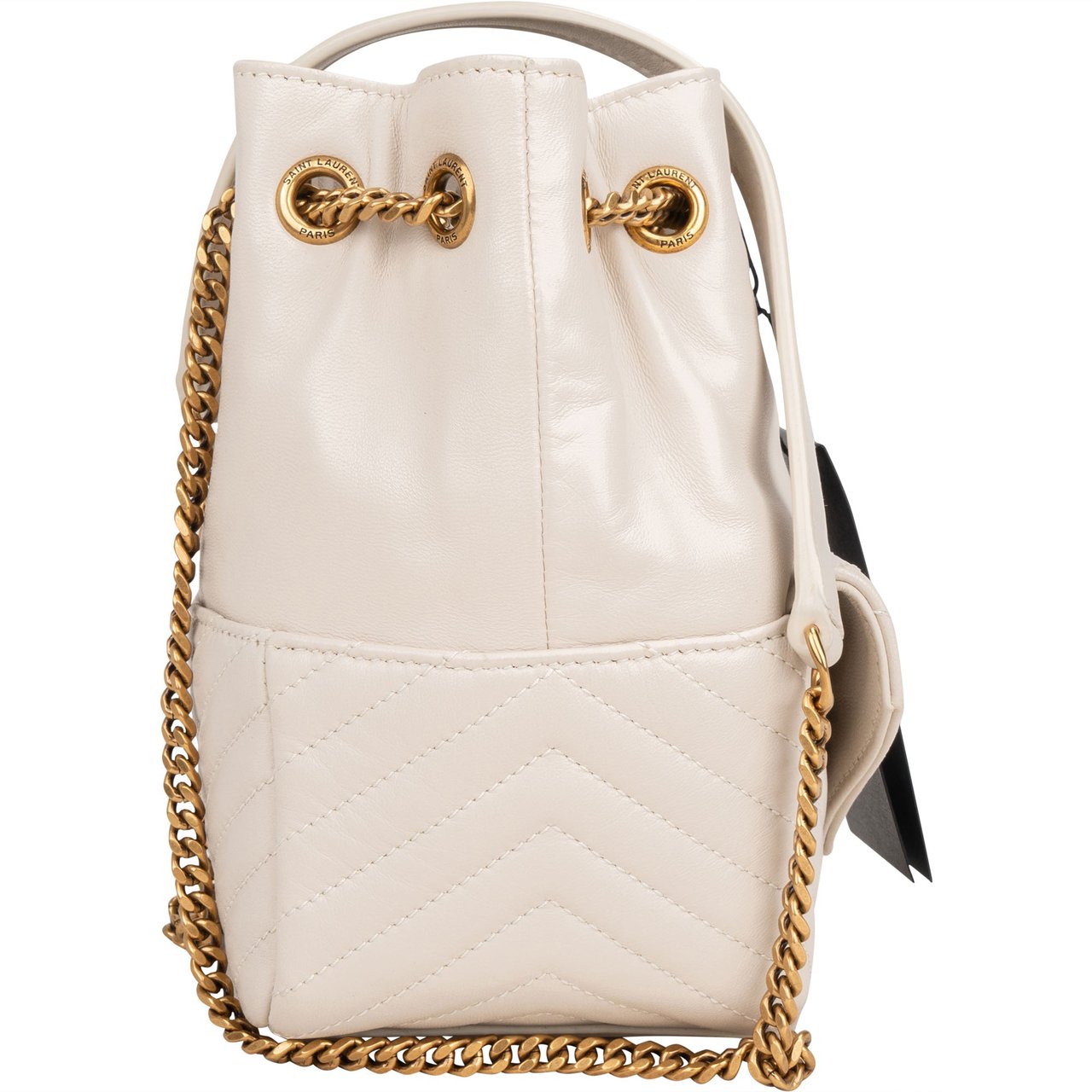 Saint Laurent Saint Laurent Chevron Leather Joe Crossbody Bucket Bag Divers